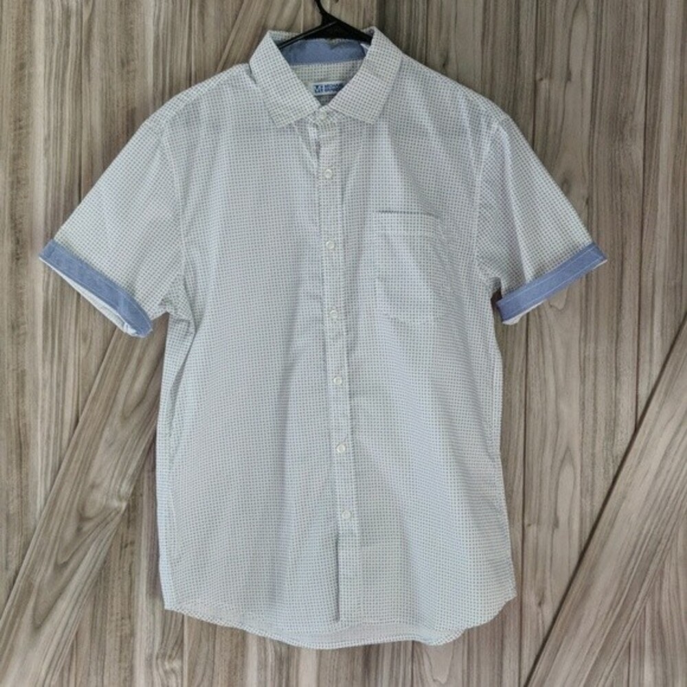 Michael Brandon Men's Short Sleeve Button Down Shirt New Size Medium